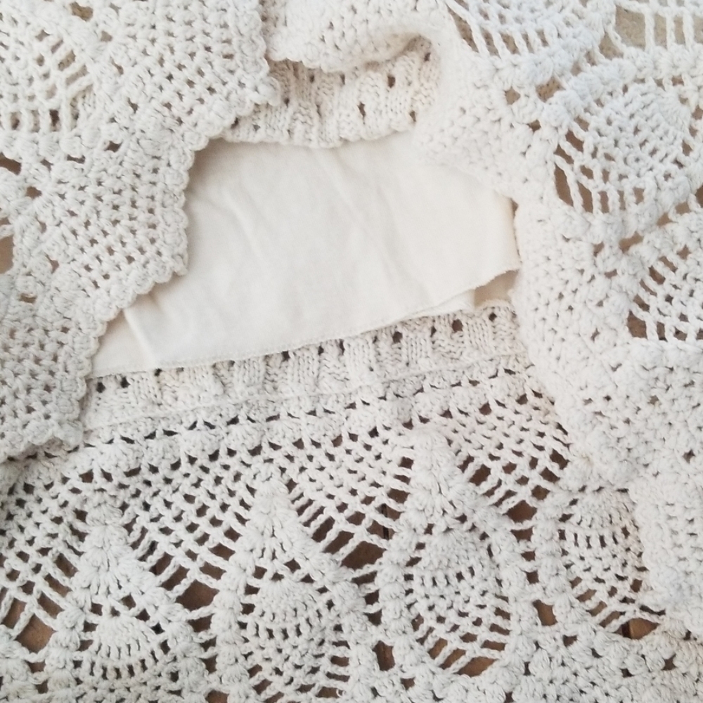 Athleta Cream Crochet Knit A-Line Skirt - Picture 4 of 6